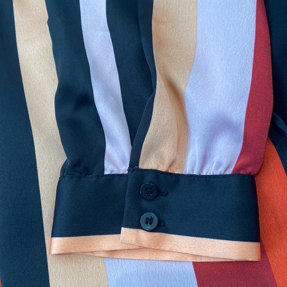 Bar III Multi - Color Striped Wrap Dress.  XS, S, M, L, XL - Picture 11 of 16